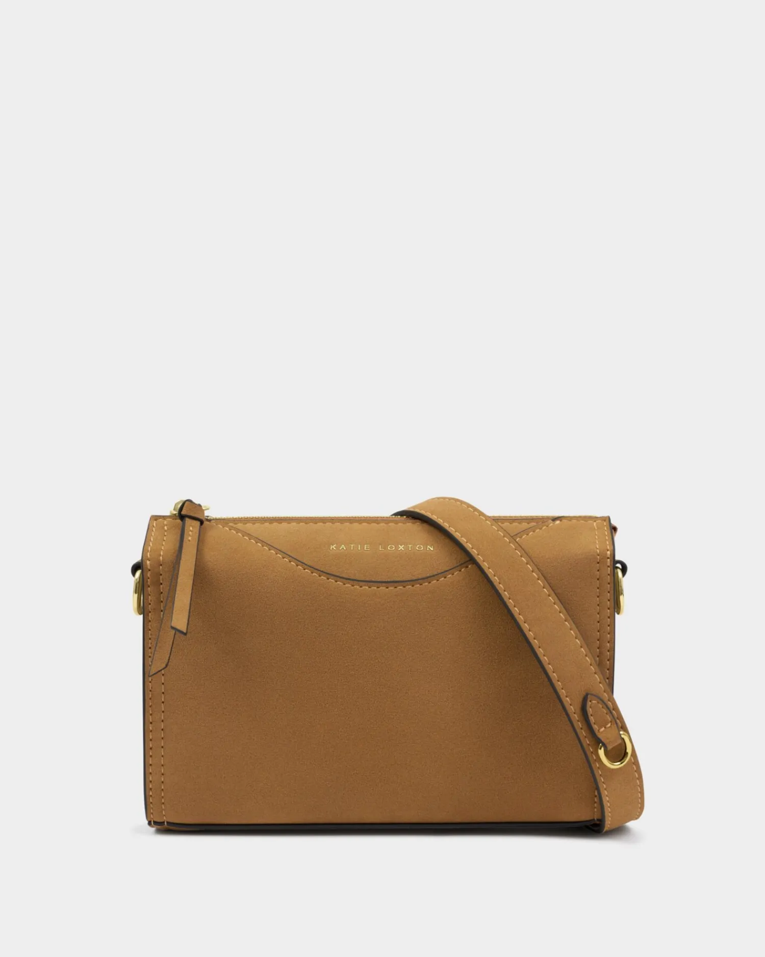 Katie Loxton Alba Suedette Crossbody Bag Caramel Sale