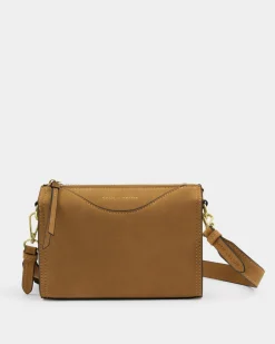Katie Loxton Alba Suedette Crossbody Bag Caramel Sale
