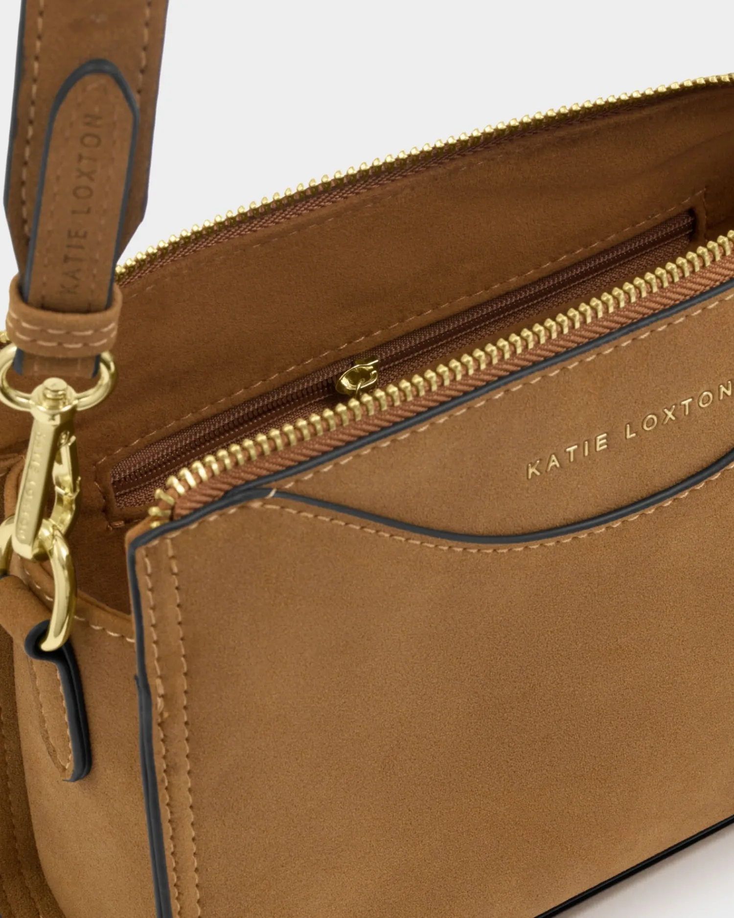 Katie Loxton Alba Suedette Crossbody Bag Caramel Sale