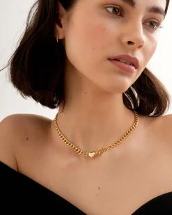 Katie Loxton Allure Waterproof Gold Heart Chain Necklace Best