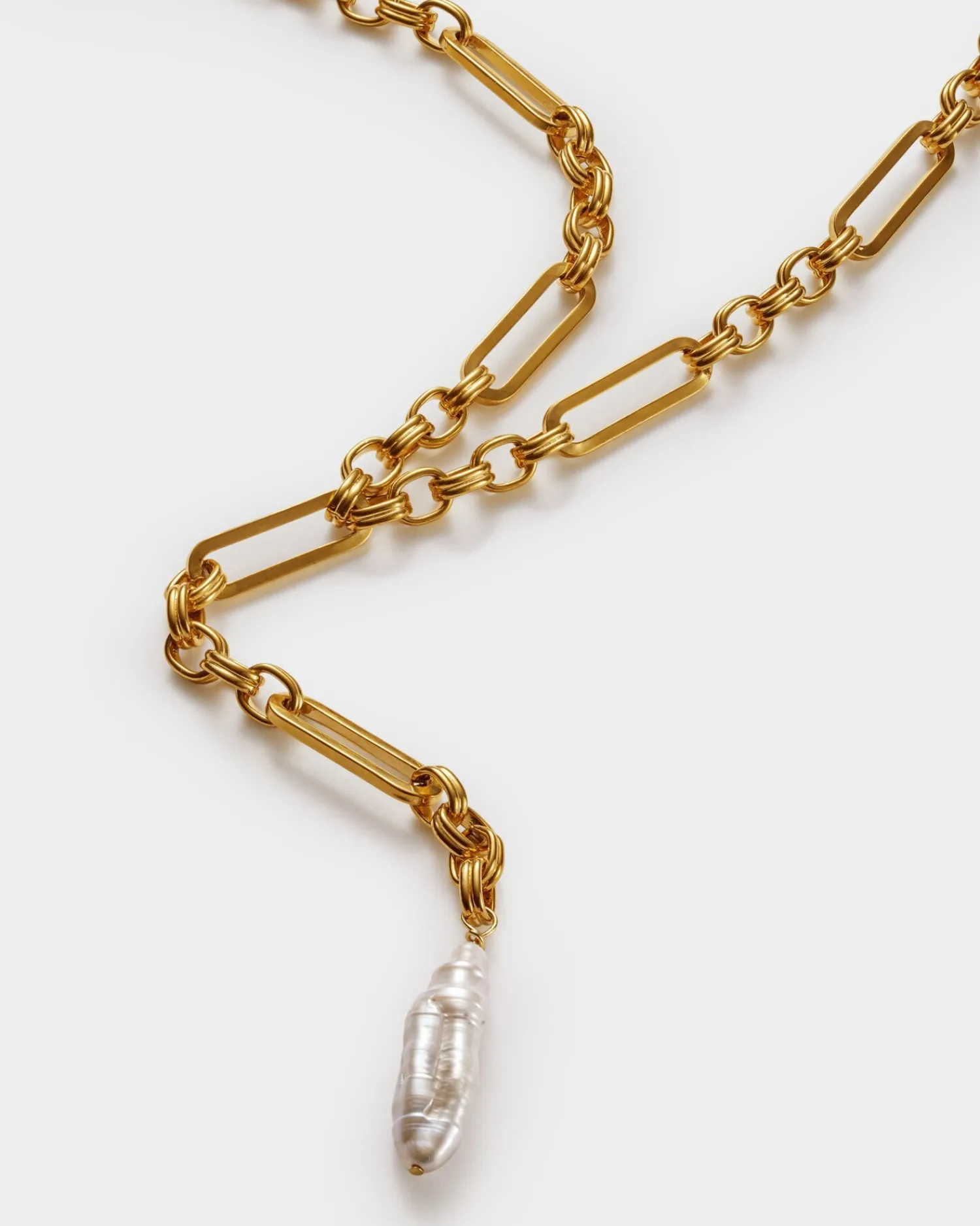 Katie Loxton Allure Waterproof Gold Pearl Lariat Necklace New