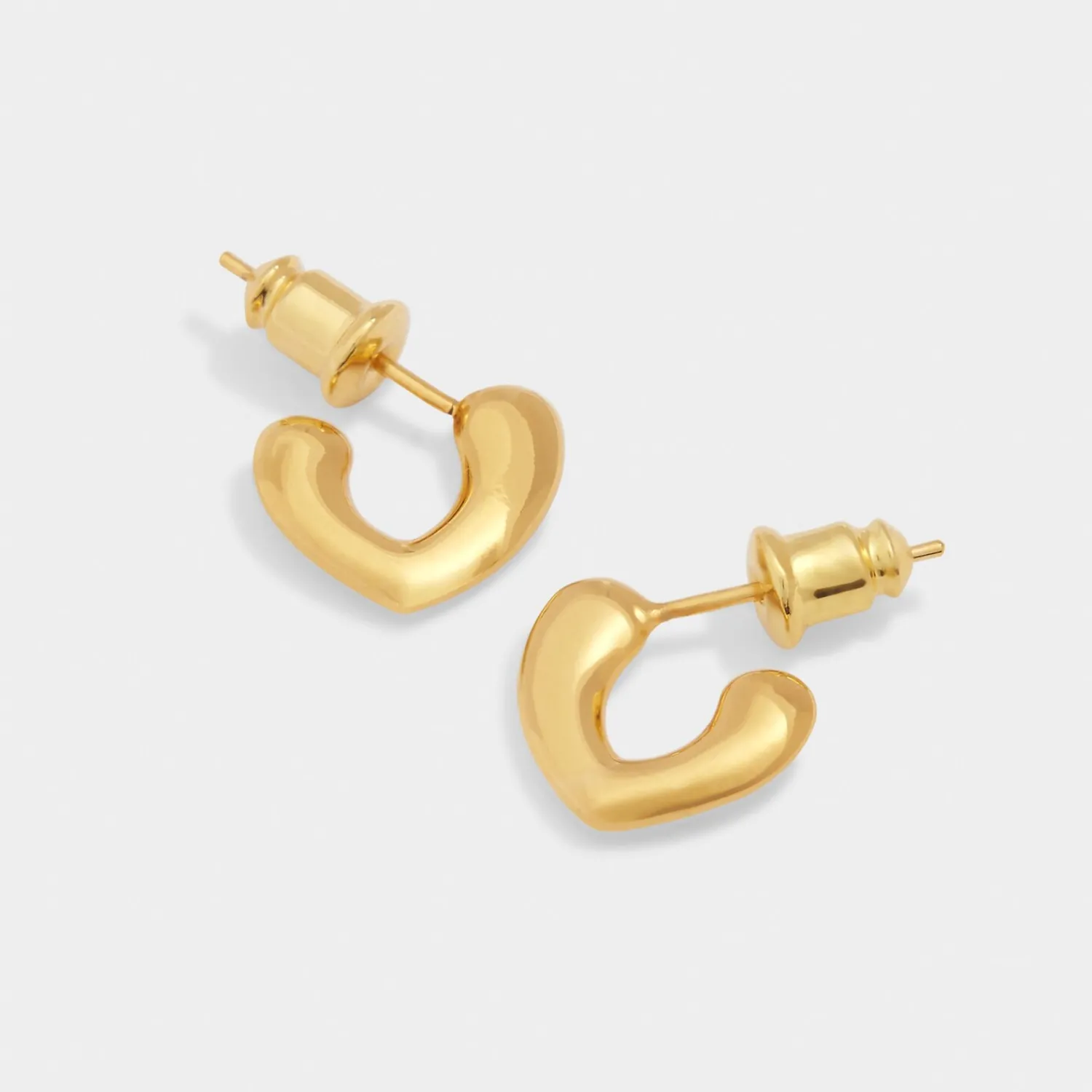 Katie Loxton Alora Heart Waterproof Gold Huggie Earrings Outlet