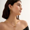 Katie Loxton Amelie Waterproof Gold Bow Oversized Earrings Sale
