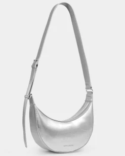 Katie Loxton Amina Patent Crackle Sling Bag Silver Outlet