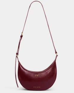 Katie Loxton Amina Patent Crackle Sling Bag Cherry Discount