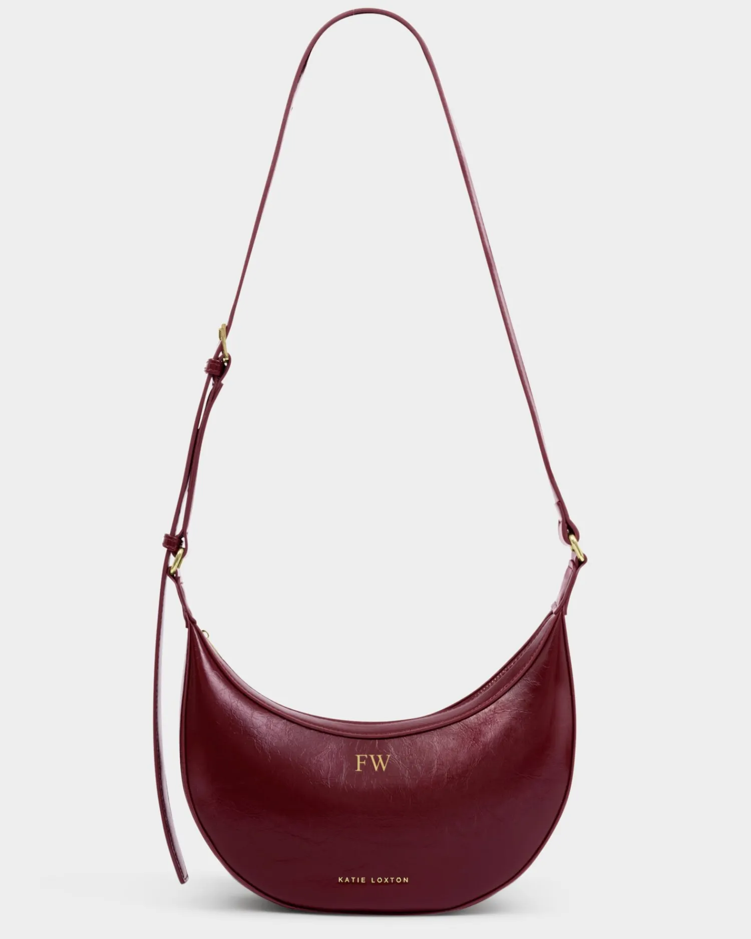 Katie Loxton Amina Patent Crackle Sling Bag Cherry Discount