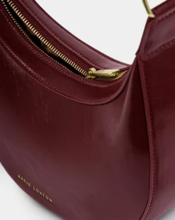 Katie Loxton Amina Patent Crackle Sling Bag Cherry Discount