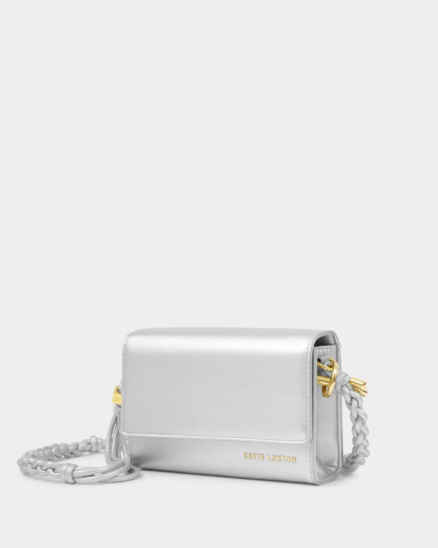 Katie Loxton Arden Braided Mini Bag Silver Clearance