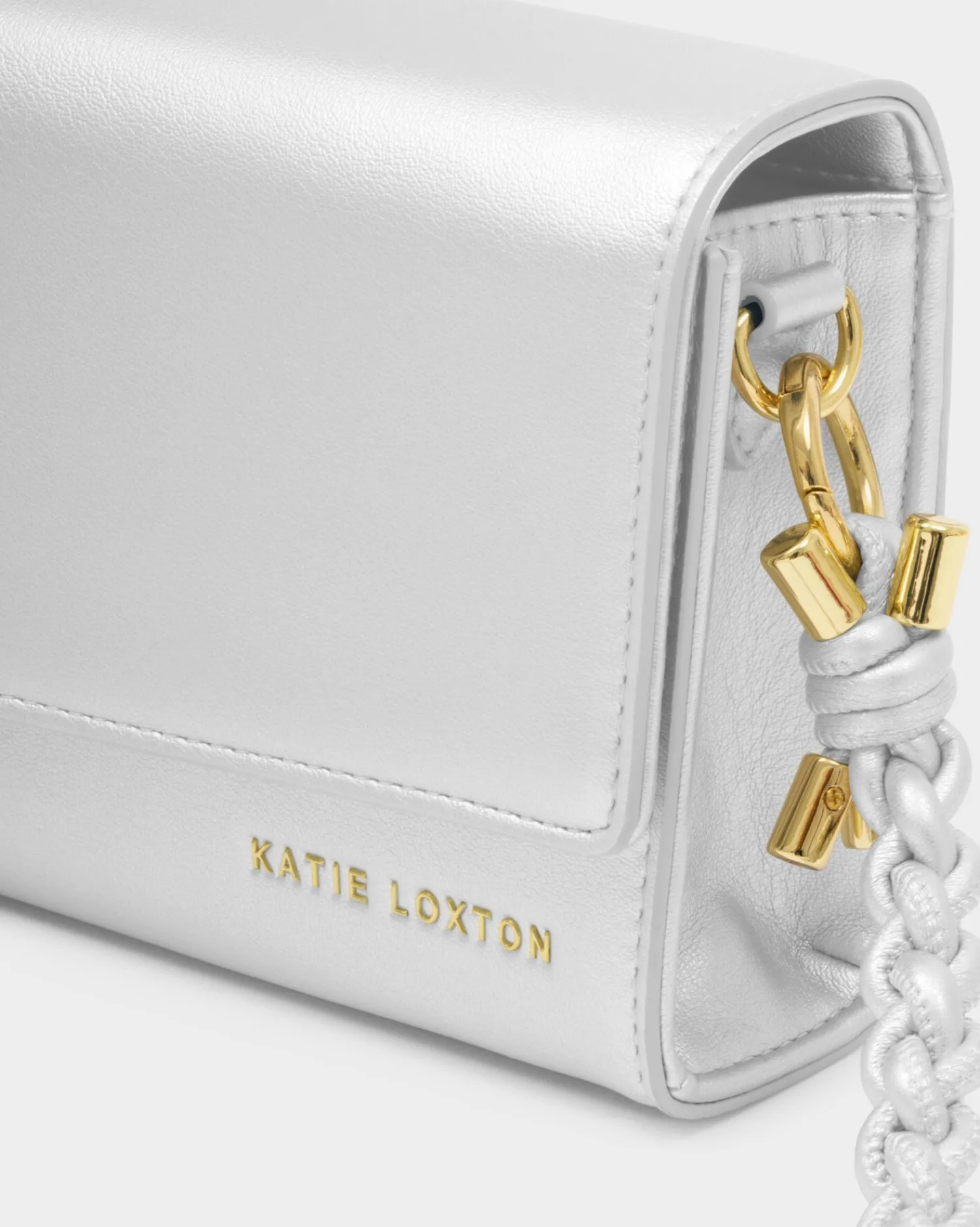 Katie Loxton Arden Braided Mini Bag Silver Clearance