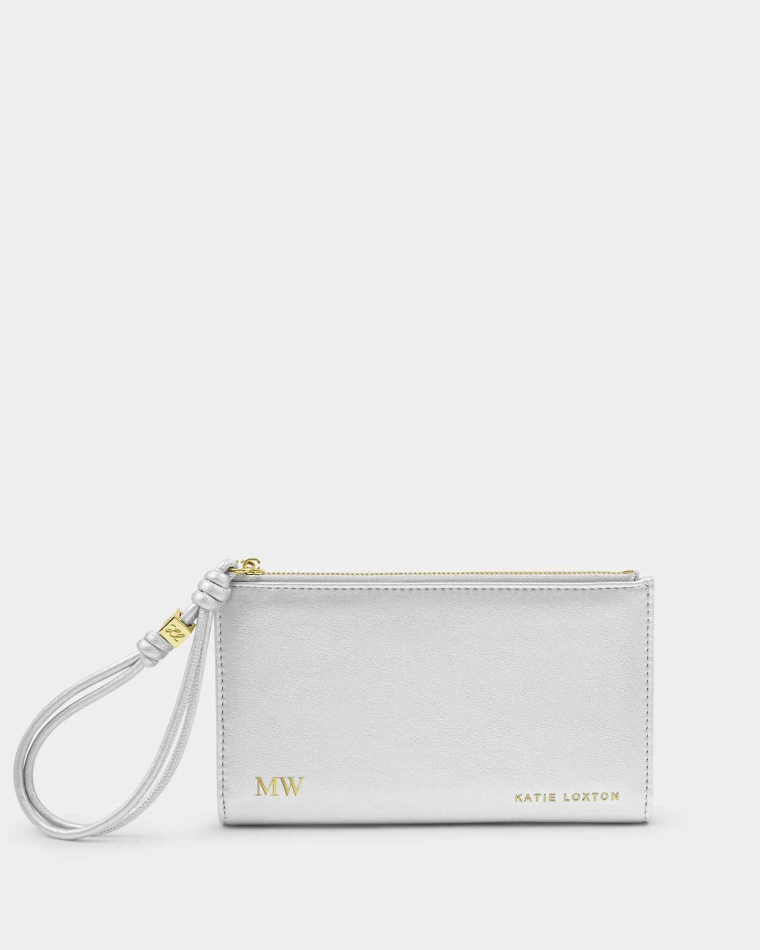 Katie Loxton Arden Large Braided Wristlet Purse Silver Online