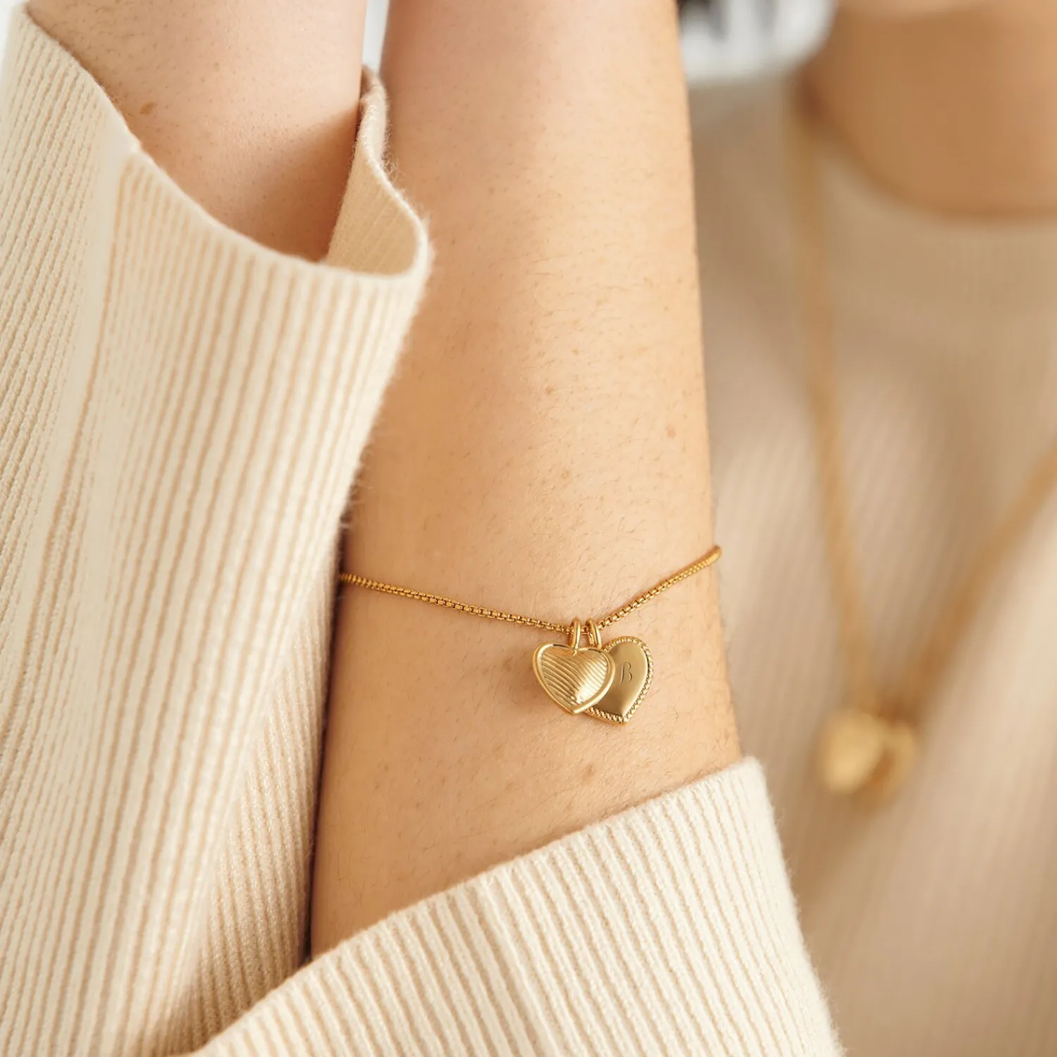 Katie Loxton Auntie' Waterproof Gold Sentiment Bracelet Hot