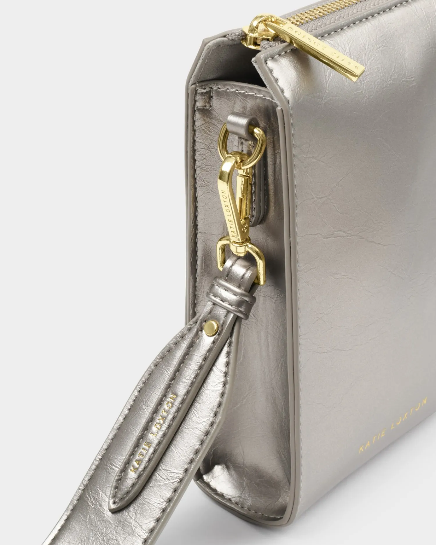 Katie Loxton Avery Slim Crossbody Bag Pewter New