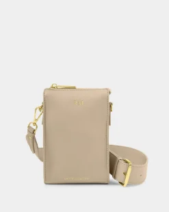 Katie Loxton Avery Slim Crossbody Bag Light Taupe New
