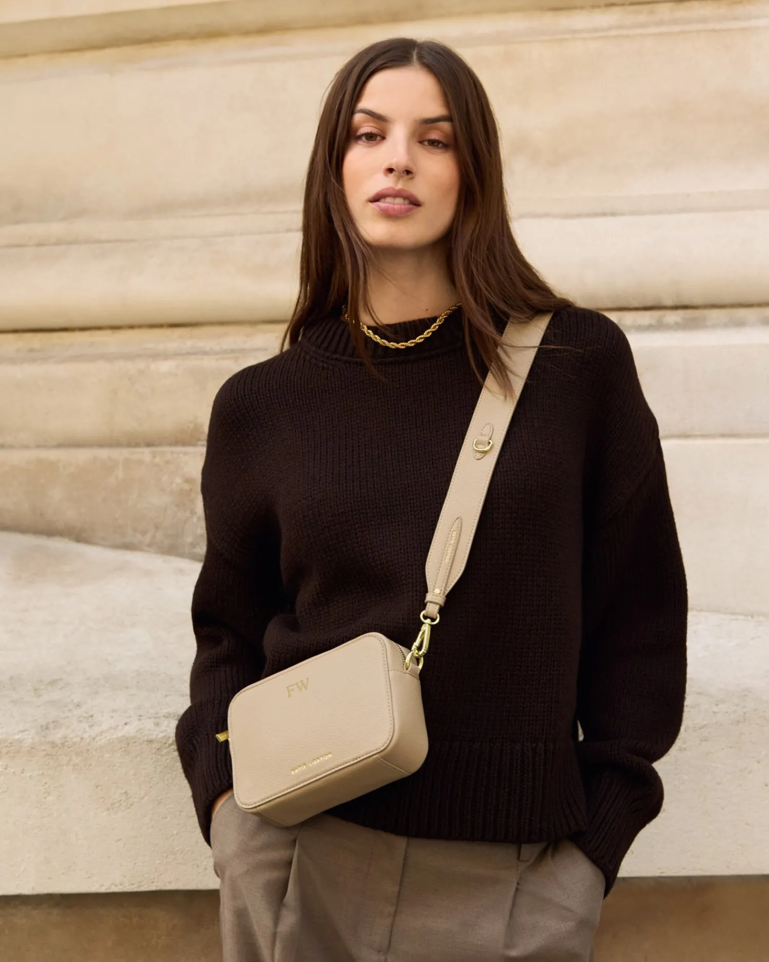 Katie Loxton Avery Small Crossbody Bag Light Taupe Discount