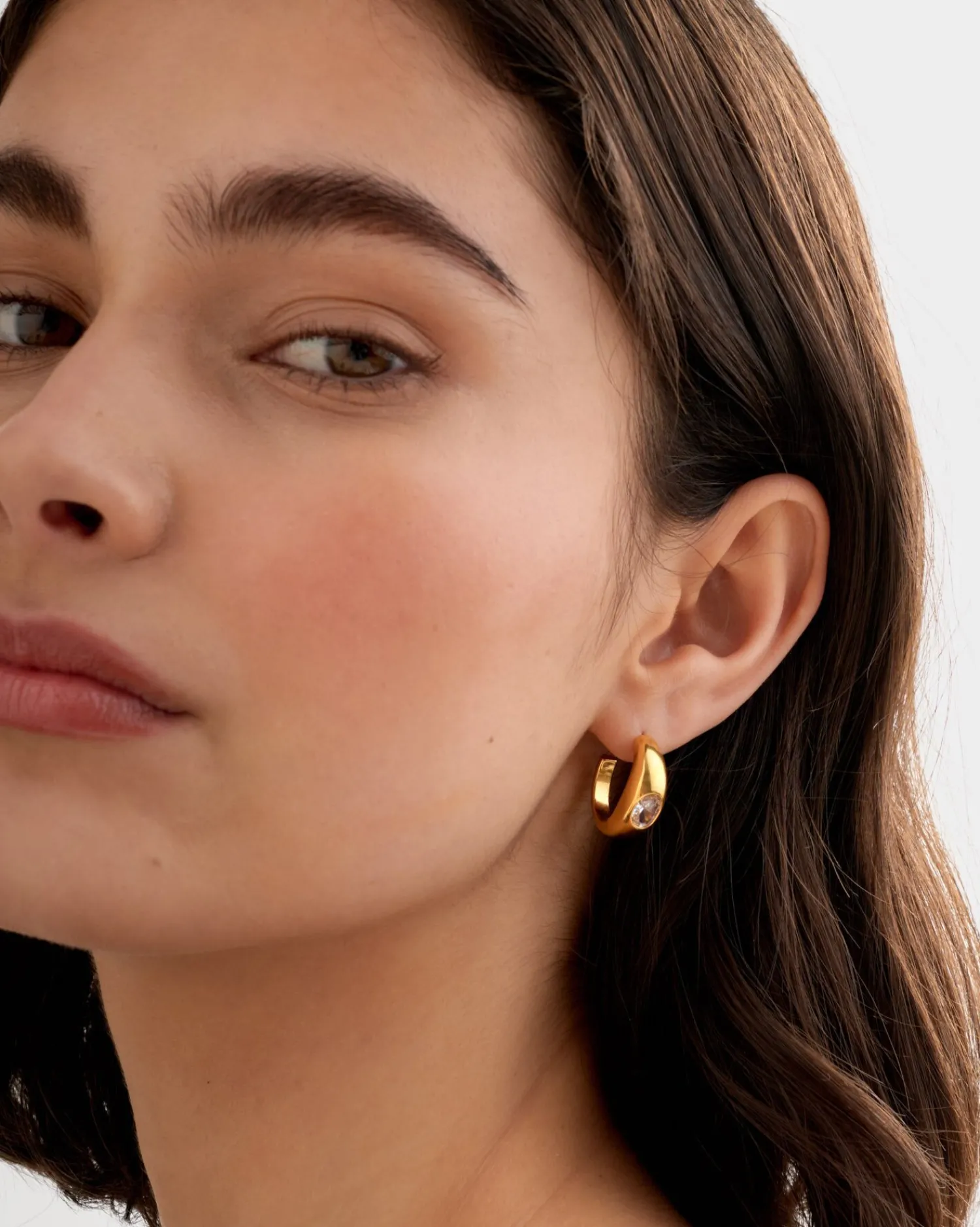Katie Loxton Ayla Waterproof Gold Hoop Earrings Hot