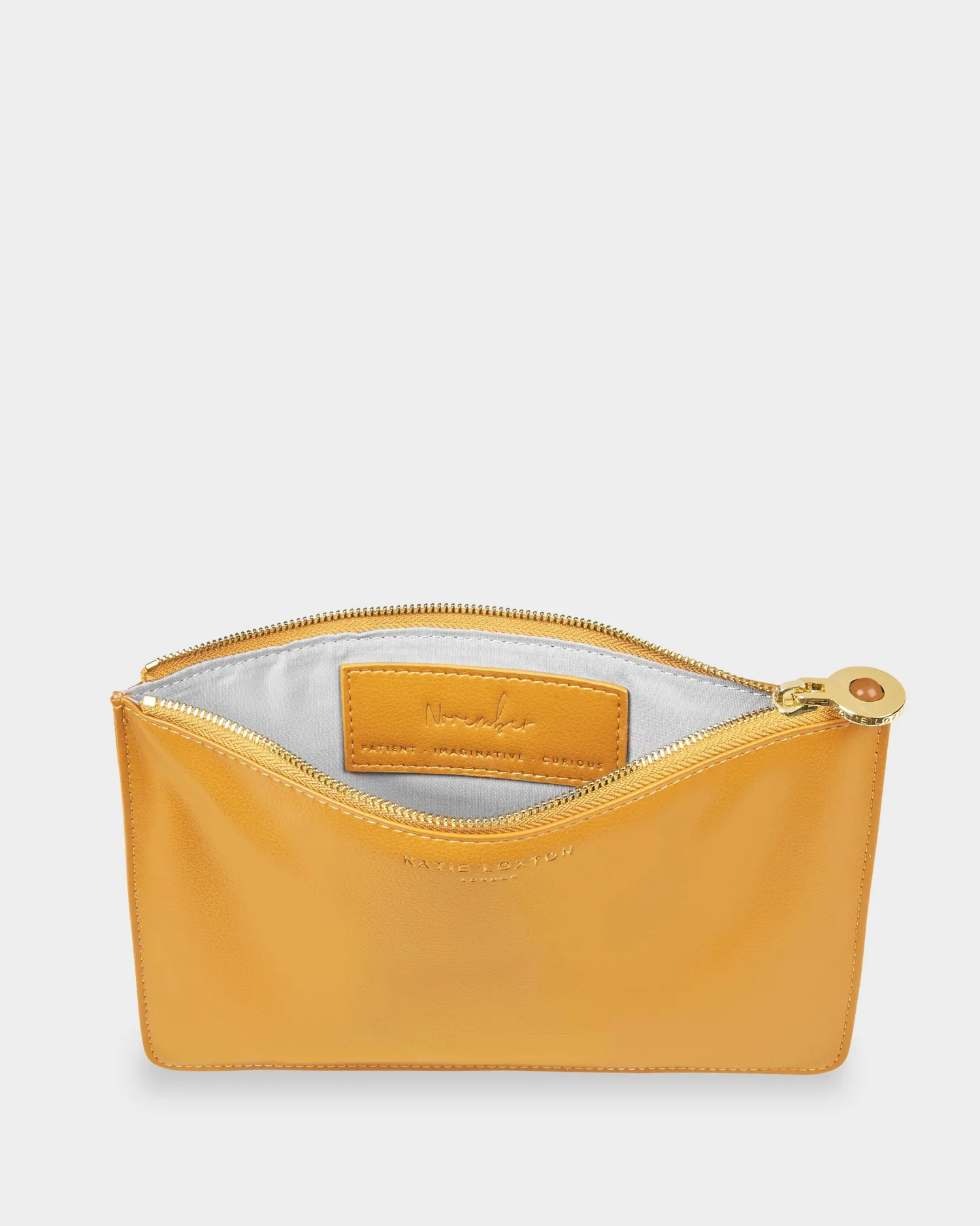 Katie Loxton Birthstone Perfect Pouch '' Yellow Quartz in Ochre November New