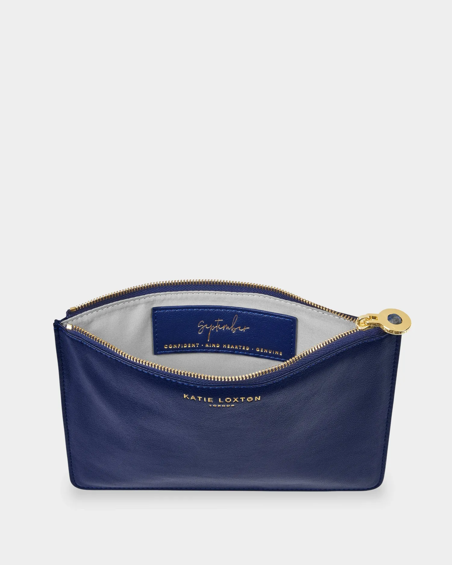 Katie Loxton Birthstone Perfect Pouch '' Lapis Lazuli in Navy September Outlet