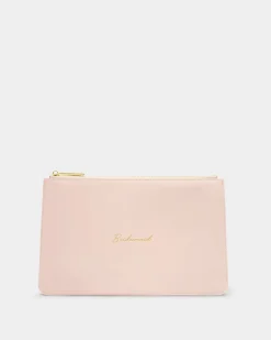 Katie Loxton Bridal Sentiment Pouch 'Bridesmaid' in Light Pink Online
