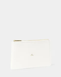 Katie Loxton Bridal Sentiment Pouch '' in White Mrs Clearance