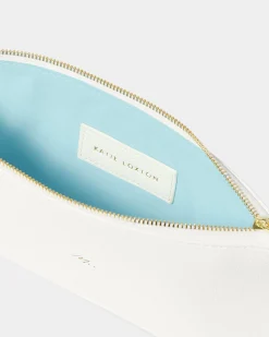 Katie Loxton Bridal Sentiment Pouch '' in White Mrs Clearance