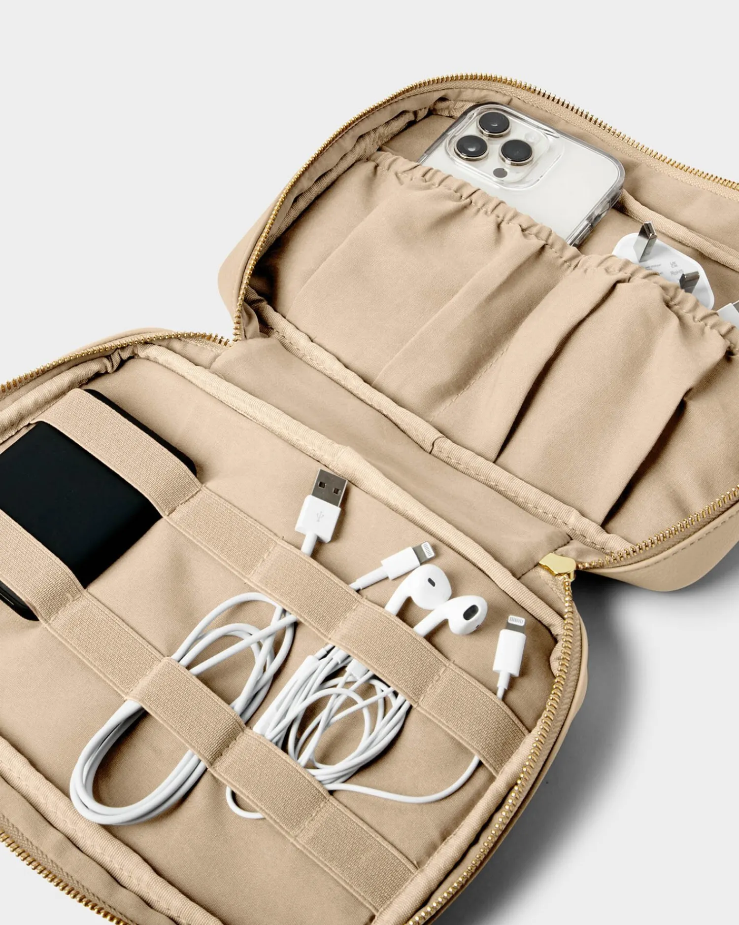 Katie Loxton Cable Organiser 'Unplug And Recharge' Light Taupe Discount