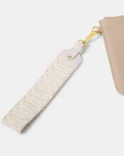 Katie Loxton Canvas Wristlet Strap Off White
