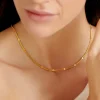 Katie Loxton Celeste Waterproof Gold Snake Chain Necklace Discount