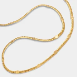 Katie Loxton Celeste Waterproof Gold Snake Chain Necklace Discount