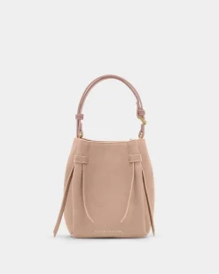 Katie Loxton Celina Mini Suedette Bucket Bag Faded Rose Online