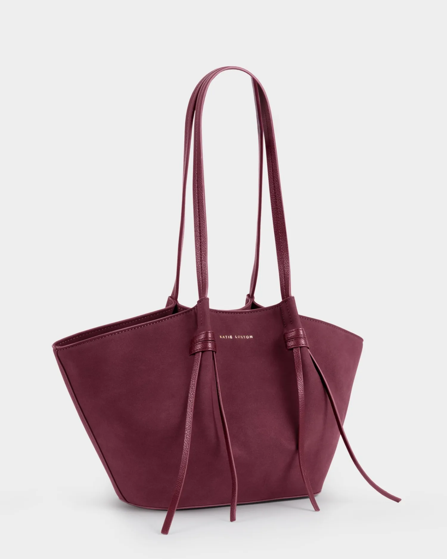 Katie Loxton Celina Small Suedette Tote Bag Cherry