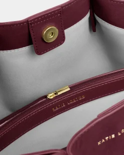 Katie Loxton Celina Small Suedette Tote Bag Cherry