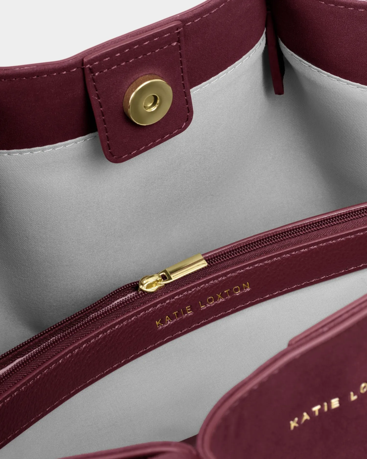 Katie Loxton Celina Small Suedette Tote Bag Cherry