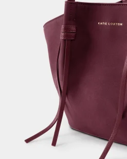 Katie Loxton Celina Small Suedette Tote Bag Cherry