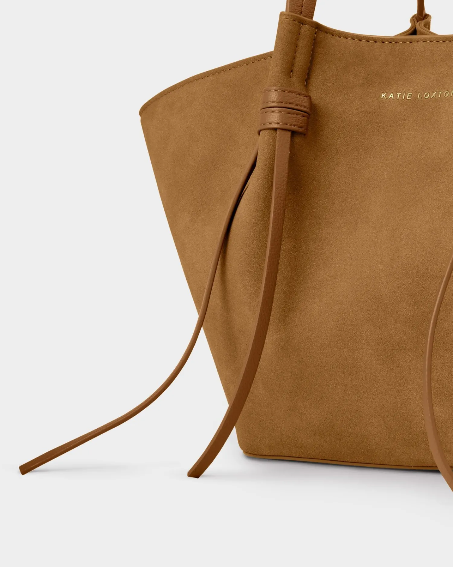 Katie Loxton Celina Small Suedette Tote Bag Caramel Sale