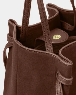 Katie Loxton Celina Suedette Bucket Bag Dark Chocolate