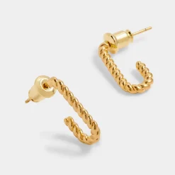 Katie Loxton Celine Waterproof Gold Rope Hoop Earrings Online
