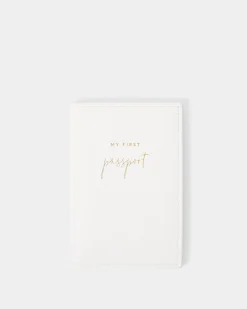 Katie Loxton Children's My First Passport Holder in White New