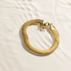 Katie Loxton Ciana Waterproof Gold Large Snake Chain Bracelet New