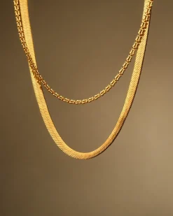 Katie Loxton Ciana Waterproof Gold Large Snake Chain Necklace