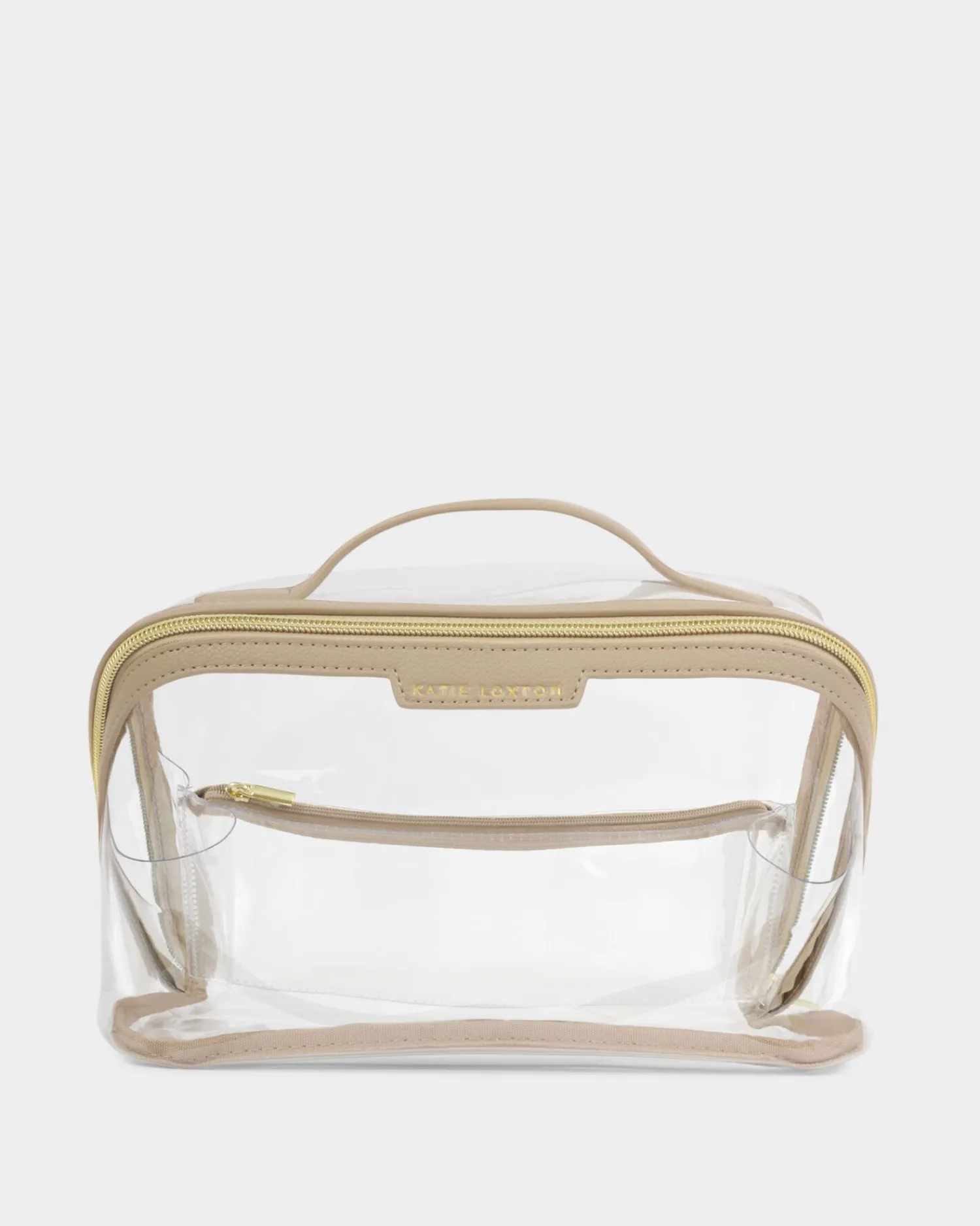 Katie Loxton Clear Large Makeup & Wash Bag Light Taupe Online