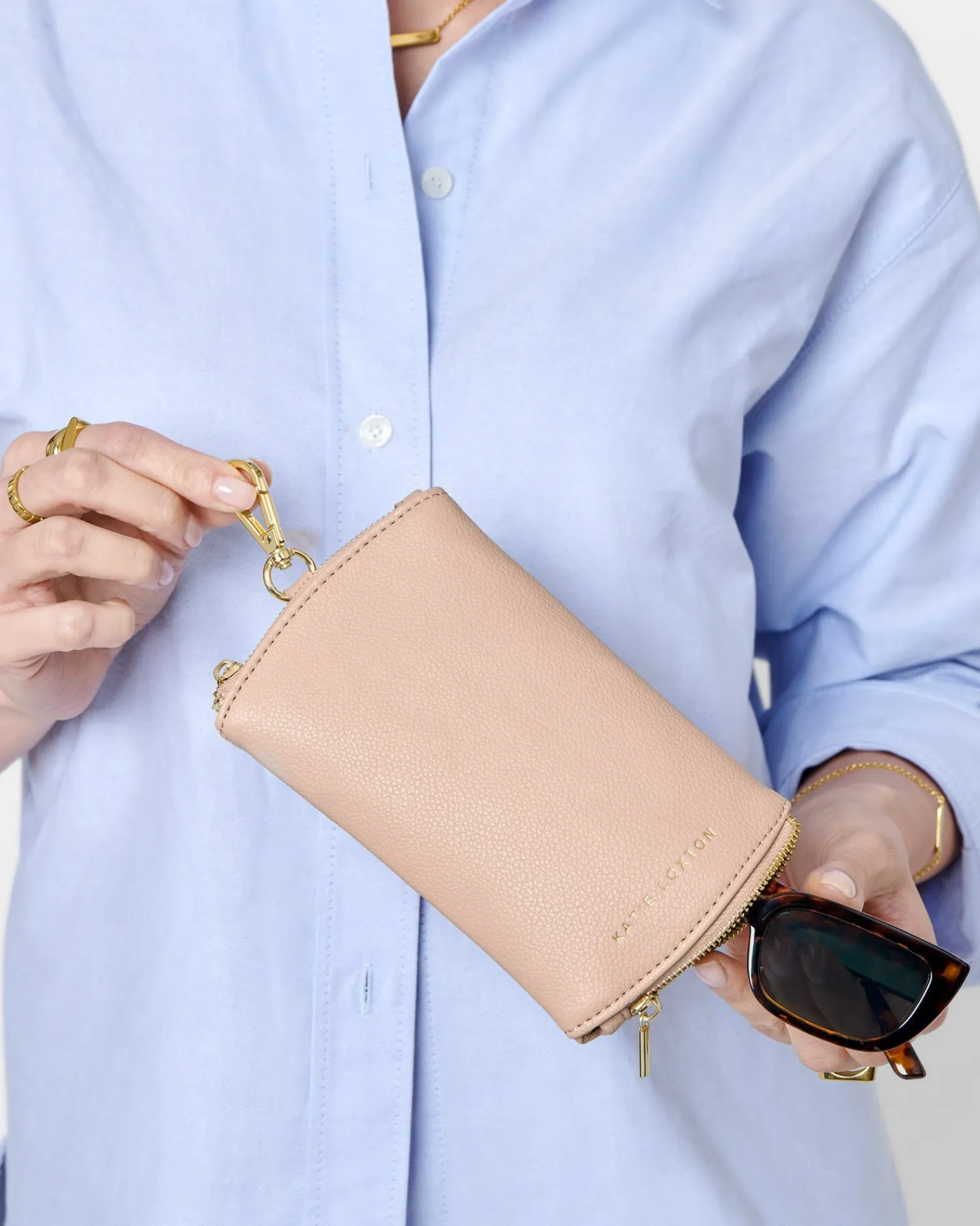 Katie Loxton Clip-On Sunglasses Case Nude Pink Discount