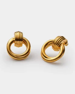 Katie Loxton Demi Waterproof Gold Oversized Stud Earrings New