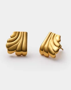 Katie Loxton Era Waterproof Gold Oversized Stud Earrings Clearance