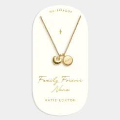 Katie Loxton ' Waterproof Gold Charm Necklace Family Forever Best