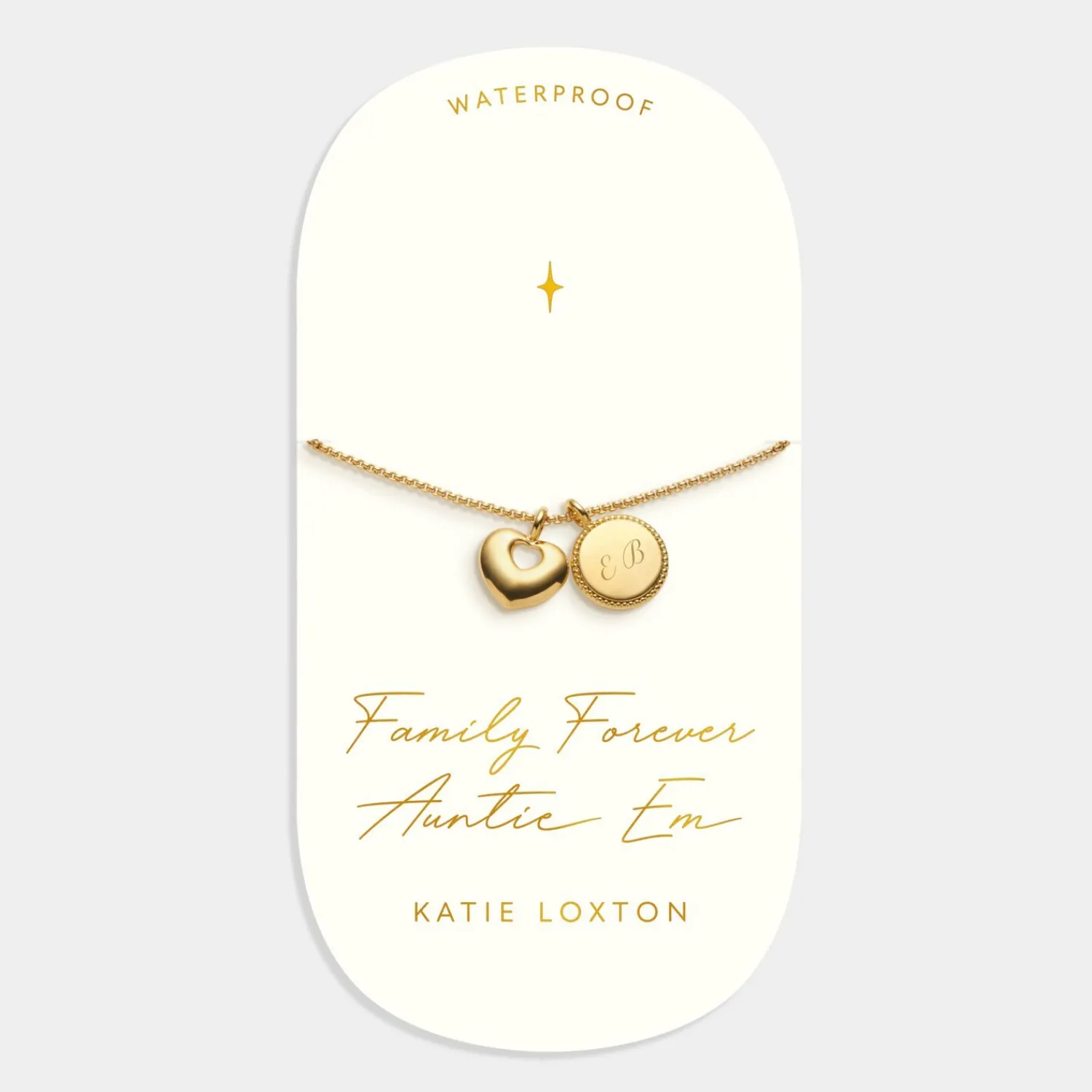 Katie Loxton ' Waterproof Gold Charm Bracelet Family Forever New