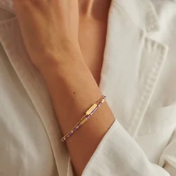 Katie Loxton ' Waterproof Gold Birthstone Bracelet February