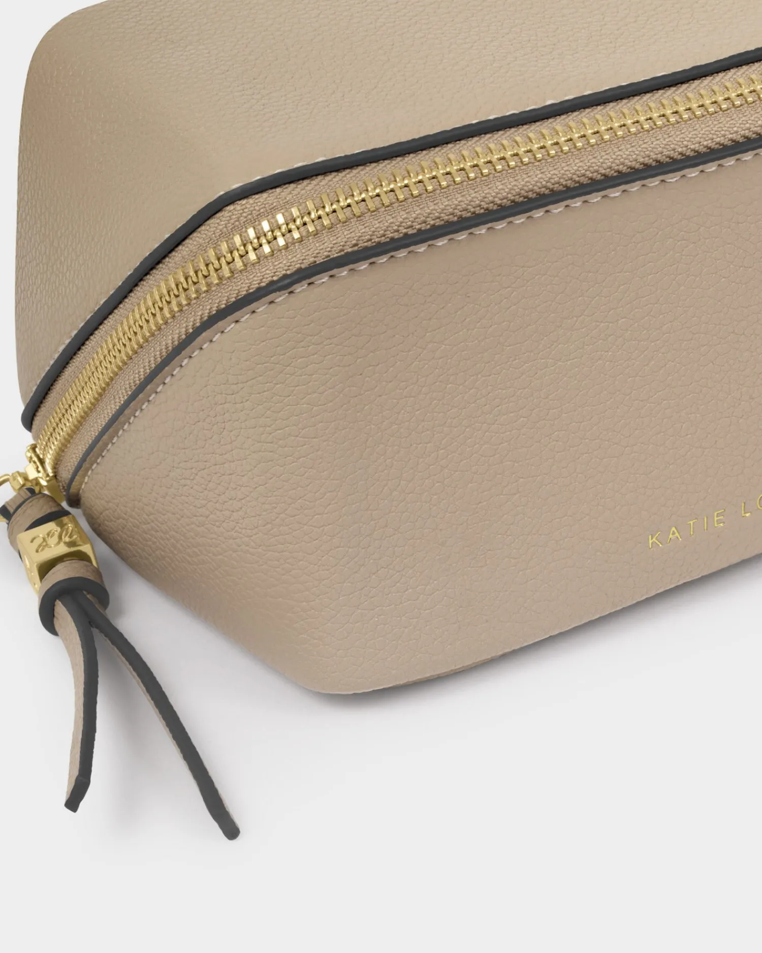 Katie Loxton Fold-Out Mirror Makeup Bag Light Taupe Sale