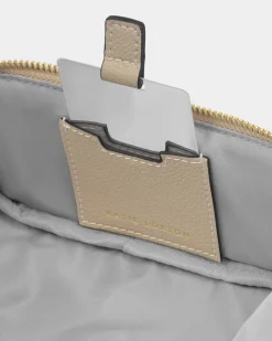 Katie Loxton Fold-Out Mirror Makeup Bag Light Taupe Sale