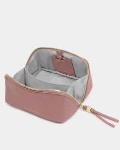Katie Loxton Fold-Out Mirror Makeup Bag Deep Rose Hot