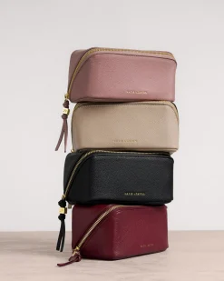 Katie Loxton Fold-Out Mirror Makeup Bag Cherry New